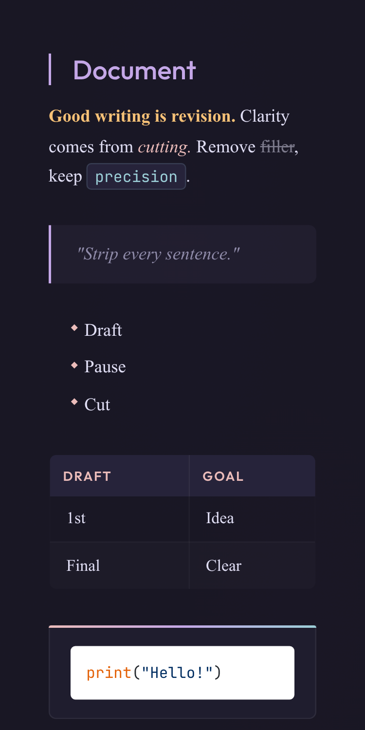 Rosé Pine theme preview